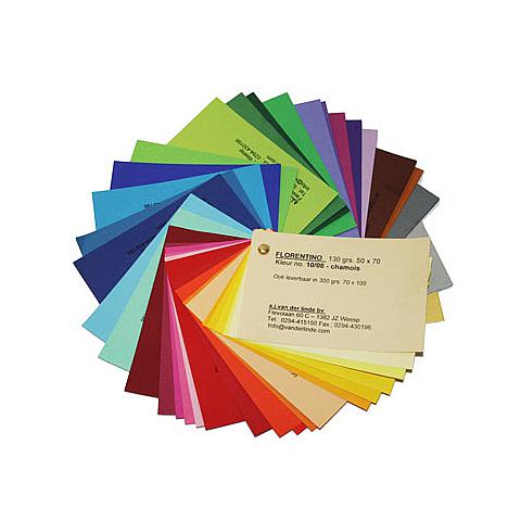 Florentino gekleurd papier 130 grams - Van der Linde gekleurd karton - Gekleurd papier - Papier & karton - Producten - Van der Linde