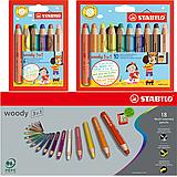 Woody 3 in 1 kleurpotloden sets